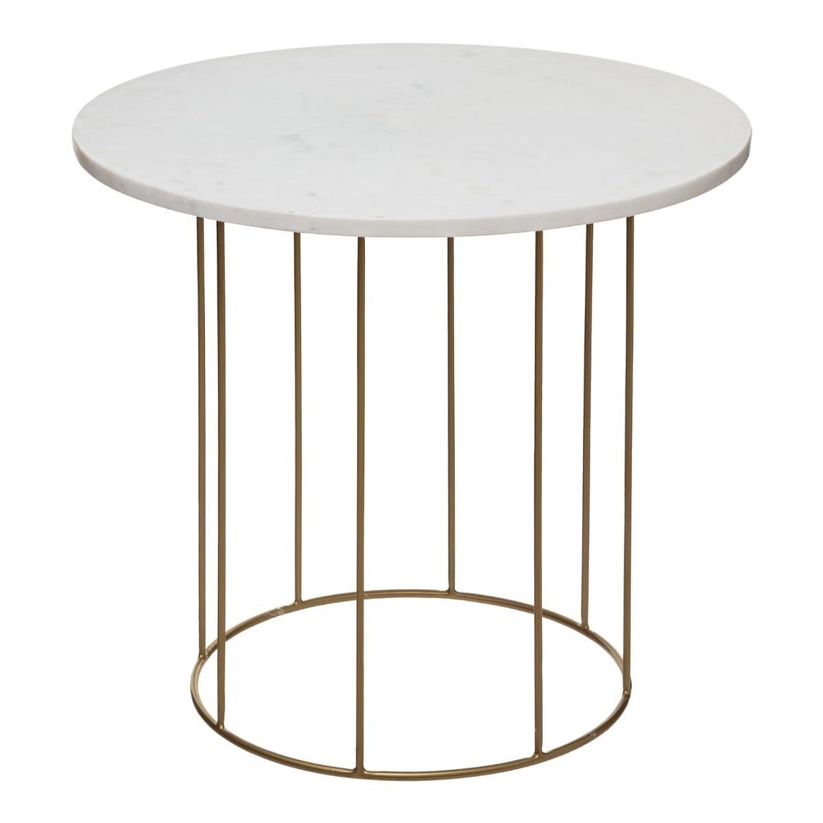 Tavolino in metallo con ripiano in marmo | Rohome | Rohome