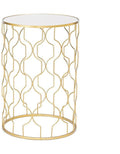 Tavolino in metallo e vetro colore oro | Rohome | Rohome