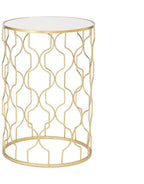 Tavolino in metallo e vetro colore oro | Rohome | Rohome