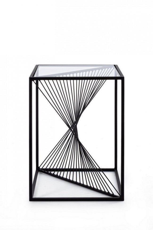 Tavolino in metallo nero Espiral | Rohome | Rohome