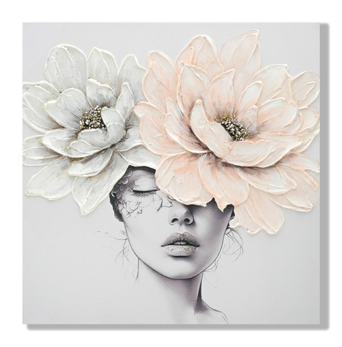 Tela decorativa ritratto con effetto 3d 80x80cm | Rohome | Rohome