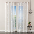 Tenda Margot ricamata con fiori H. 280cm avorio | rohome | Rohome