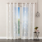 Tenda Margot ricamata con fiori H. 280cm avorio | rohome | Rohome
