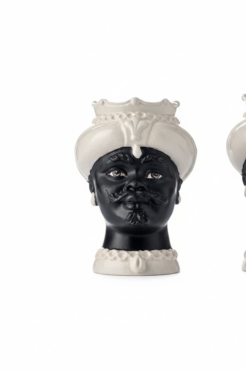 Testa di Moro Verus bianco volto nero Man H 12cm | Rohome