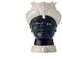Testa di Moro Verus bianco volto nero Uomo H 12cm | Rohome - Rohome