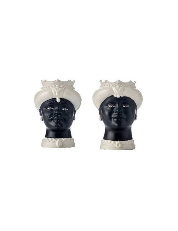 Testa di Moro Verus bianco volto nero Uomo H 12cm | Rohome - Rohome