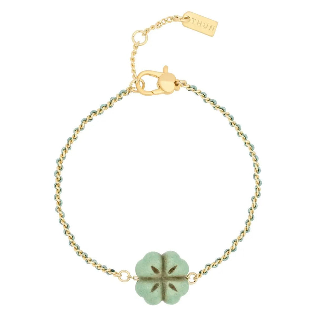 Thun - Bracciale catena e tessuto con quadrifoglio | Rohome | Rohome