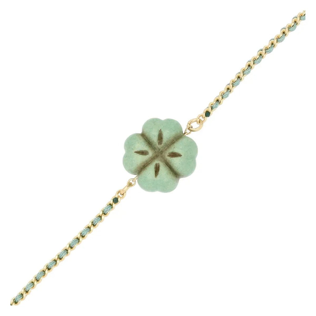 Thun - Bracciale catena e tessuto con quadrifoglio | Rohome | Rohome