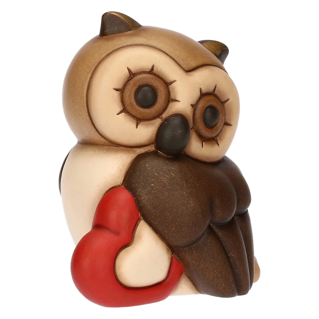 Thun- Gufo Lucky con cuore in ceramica | rohome | Rohome