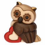 Thun- Gufo Lucky con cuore in ceramica | rohome | Rohome