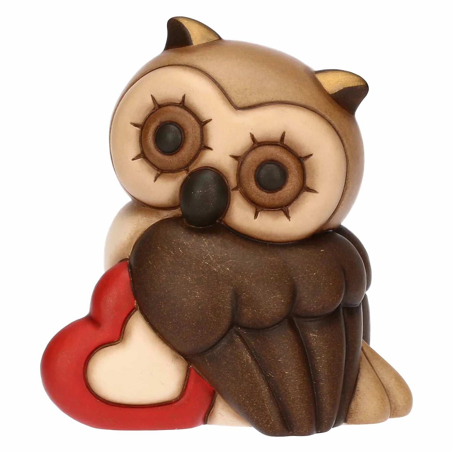 Thun- Gufo Lucky con cuore in ceramica | rohome | Rohome