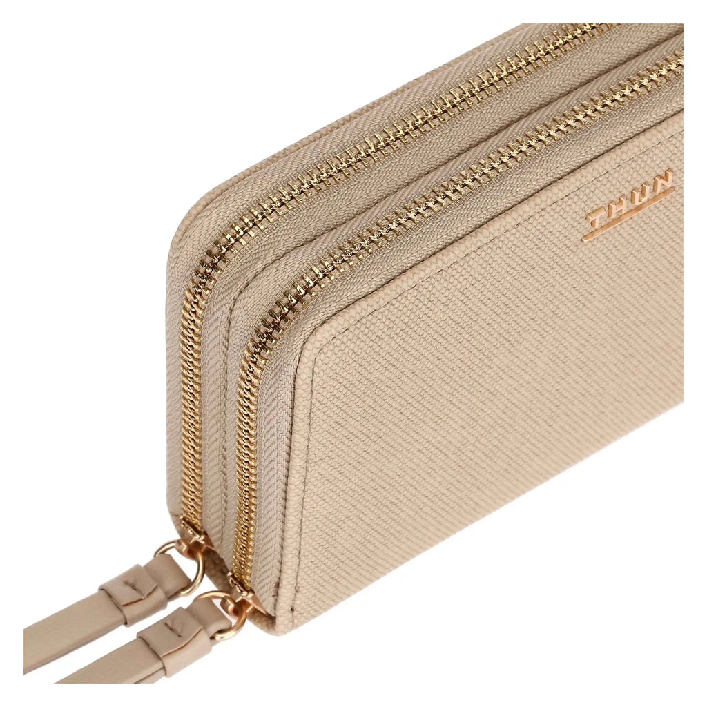 Thun - Portafoglio con doppia zip tortora | Rohome | Rohome