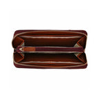 Thun - Portafoglio in ecopelle con zip viola marrone | Rohome | Rohome