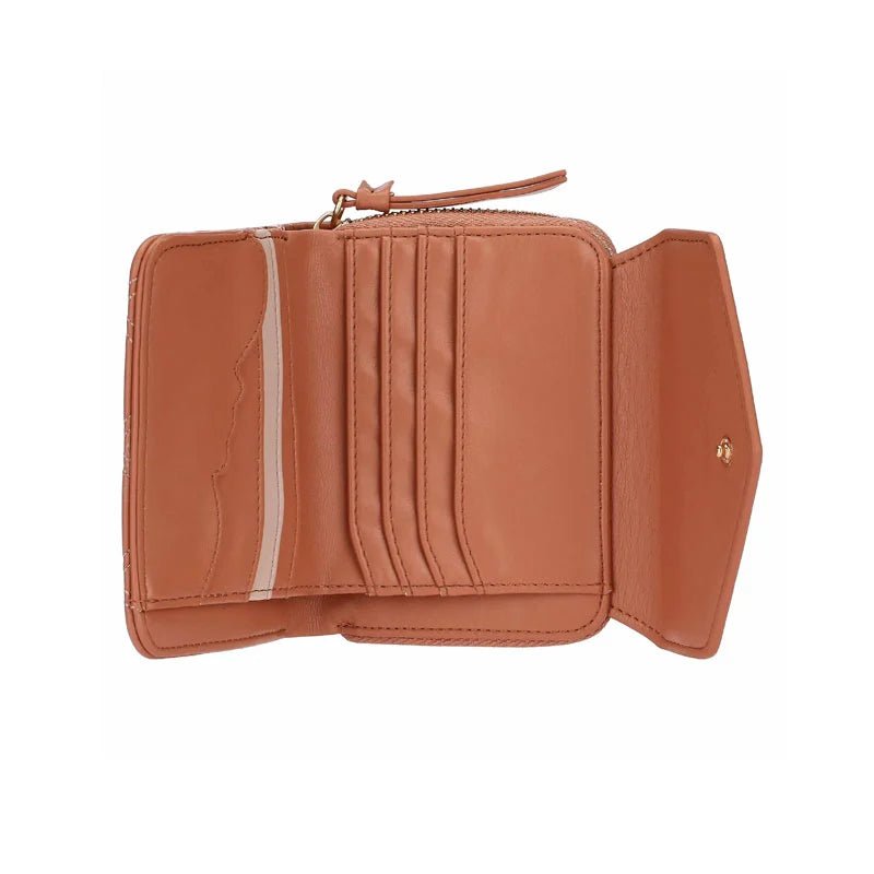 Thun – Portafoglio trapuntato con patta, color moka | Rohome | Rohome
