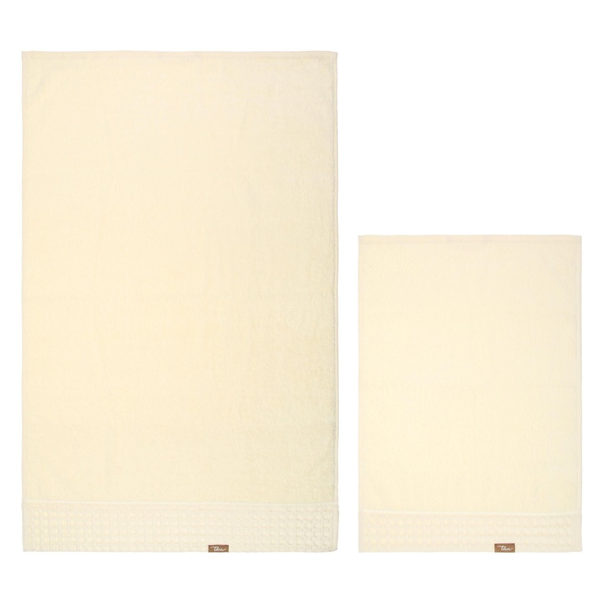 Thun - Set 2 Asciugamani crema in cotone | Rohome - Rohome