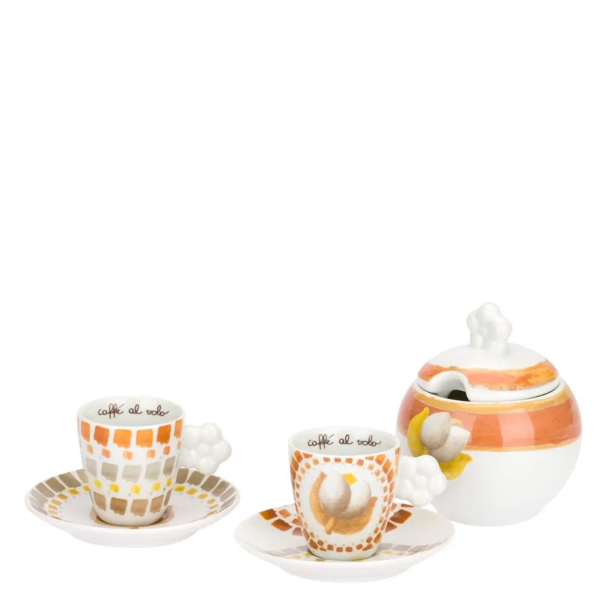 Thun - Set 2 tazzine espresso e zuccheriera linea Tulipani| Rohome | Rohome