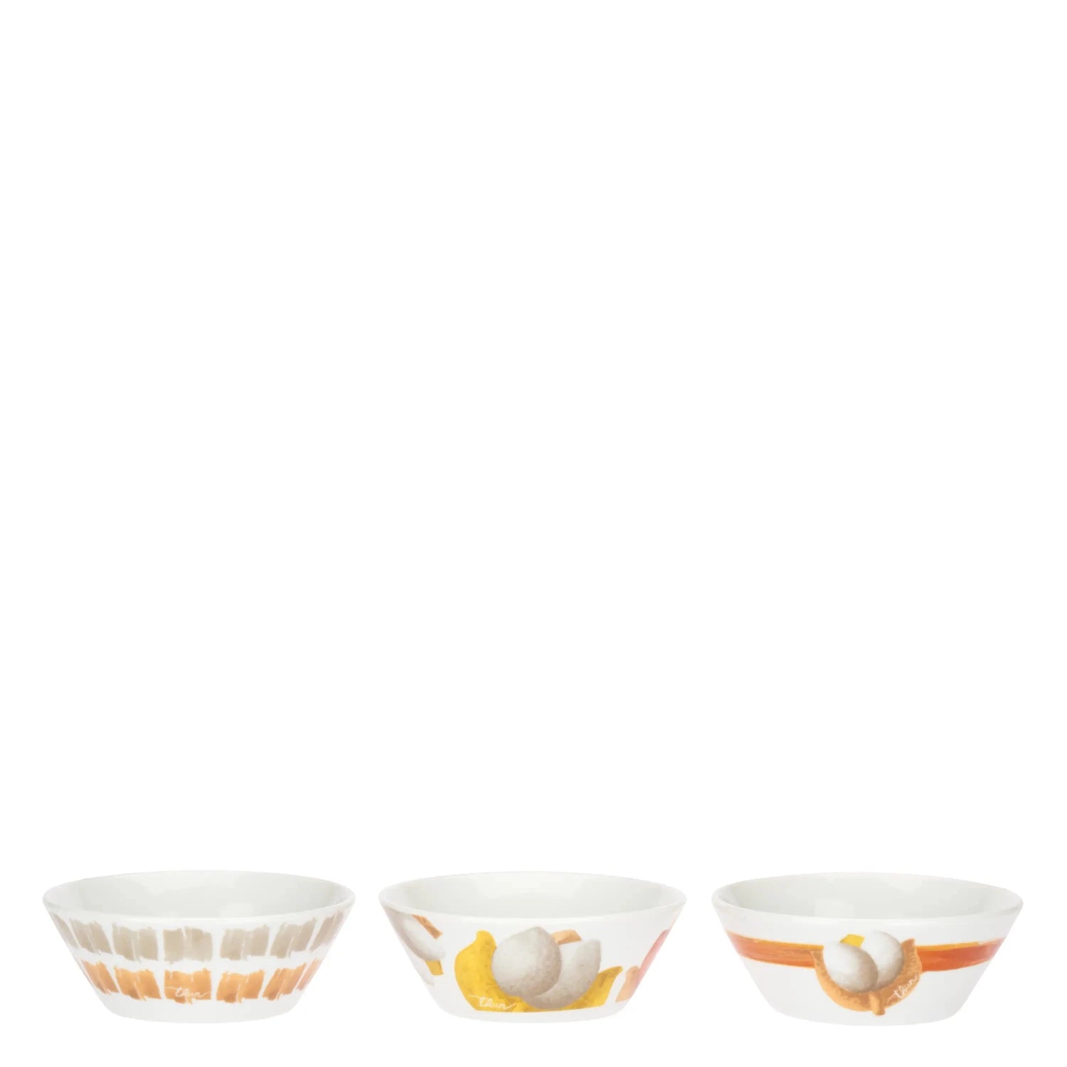 Thun - Set 3 ciotoline con piatto linea Tulipani | Rohome | Rohome