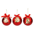 Thun - set 3 palle di natale rosso grande | rohome | Rohome