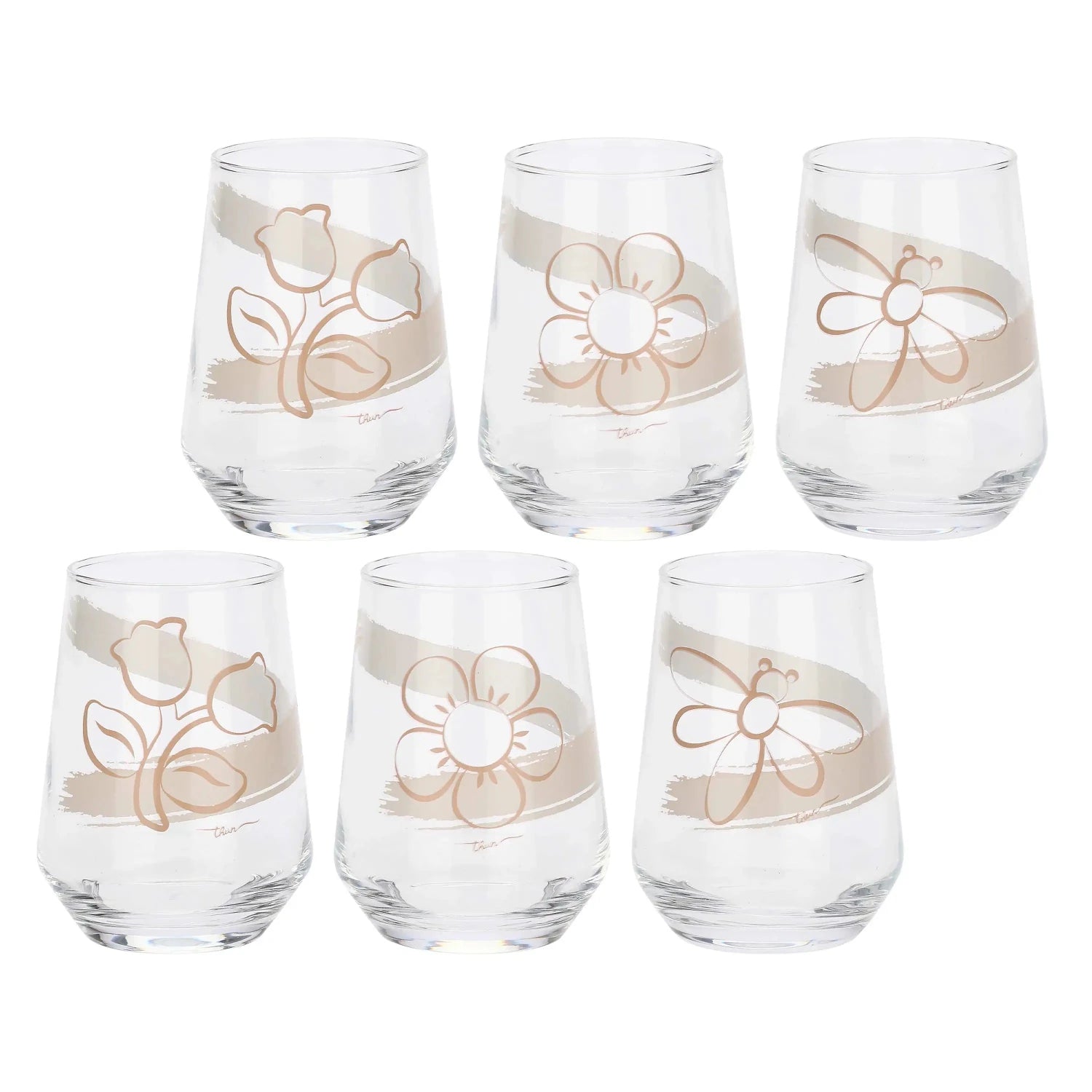 Thun - Set 6 bicchieri in vetro linea Thun Elegance | Rohome | Rohome