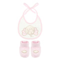 Thun - Set Bavetta e Scarpine Bambina in Cotone Rosa | Rohome | Rohome