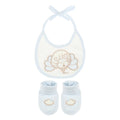 Thun - Set Bavetta e Scarpine Bambino in Cotone Azzurro | Rohome | Rohome