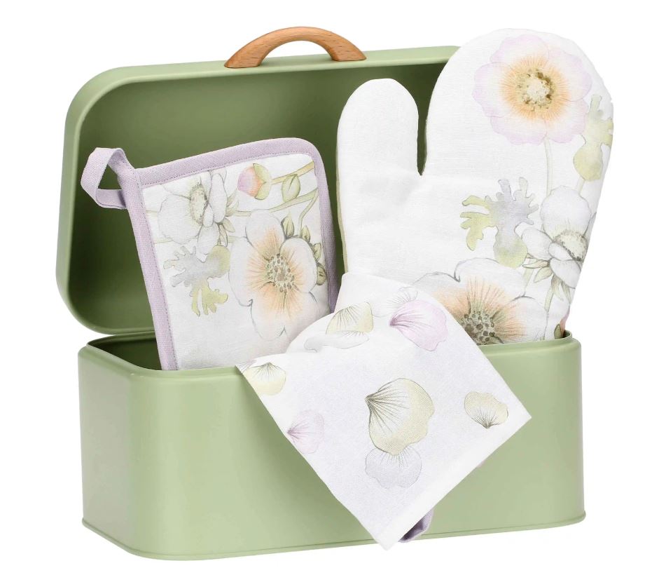 Thun - Set presina, guanto, grembiule e porta pane Bloom | Rohome | Rohome