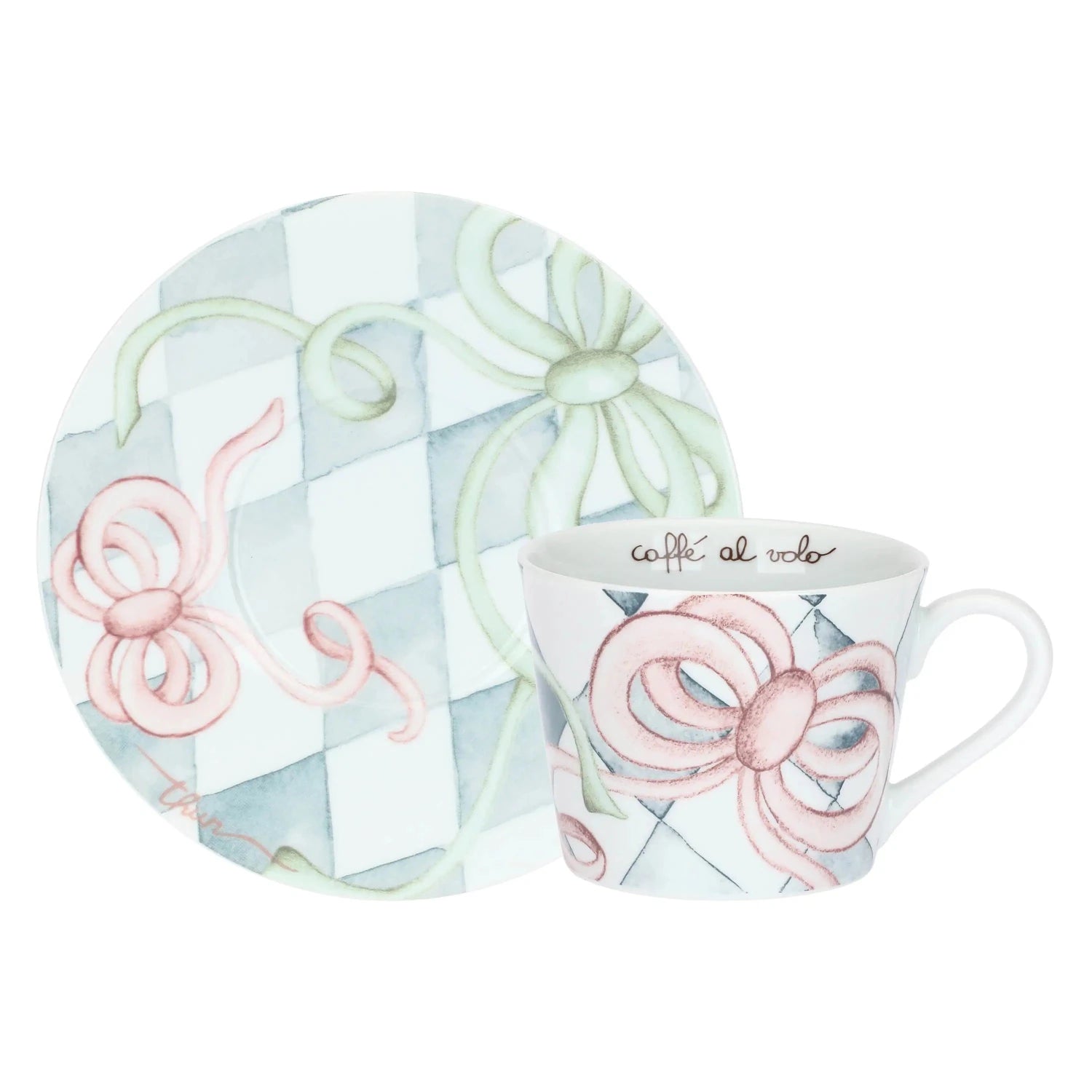 Thun - Tazza colazione con piattino in porcellana Incanto | Rohome | Rohome
