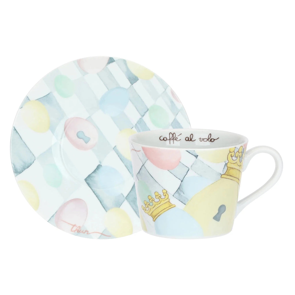 Thun - Tazza colazione con piattino in porcellana Incanto | Rohome | Rohome