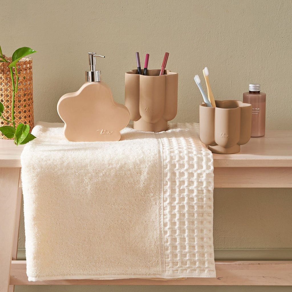 Thun - Telo doccia in cotone colore crema | Rohome - Rohome