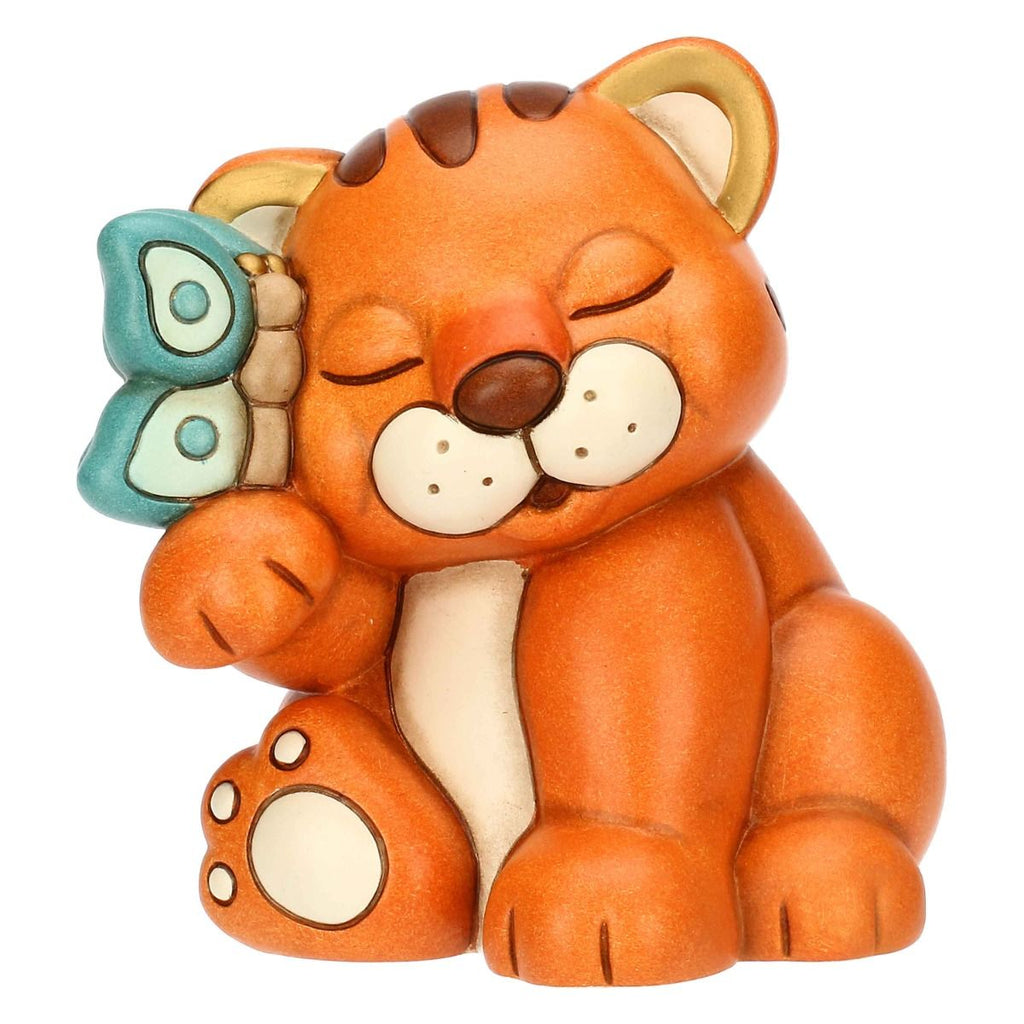 Tigre Thea Thun con farfalla in ceramica | Rohome