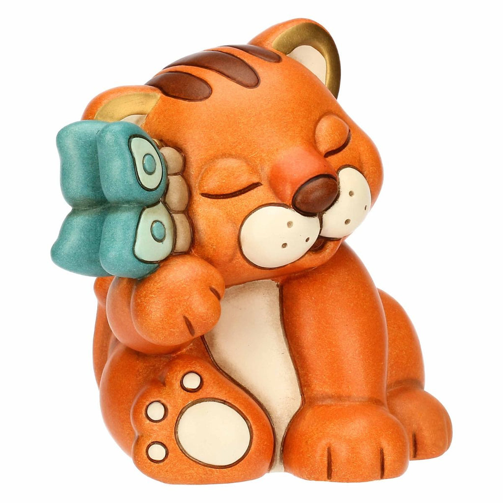 Tigre Thea Thun con farfalla in ceramica | Rohome