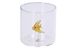 Bicchiere in vetro con decoro tartaruga interno 3d | rohome