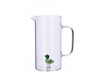 Caraffa in vetro con decoro anatra interno 3d | rohome