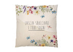 Cuscino in tessuto floreale con scritta Ogni fiore ha un segreto | Rohome