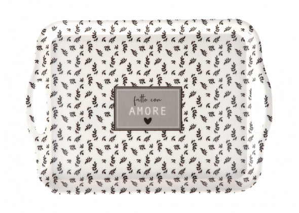 Vassoio in plastica con scritta iniziare bene la giornata| Rohome