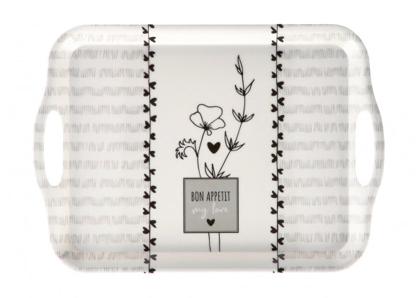 Vassoio in plastica con scritta iniziare bene la giornata| Rohome