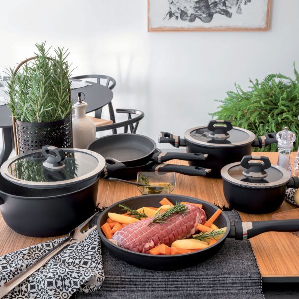Tognana - Batteria di pentole e padelle 9 pezzi Alluminio Italika | Rohome | Rohome