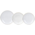Tognana - Servizio tavola 18 pezzi Filo Oro Porcellana Bianco | rohome | Rohome