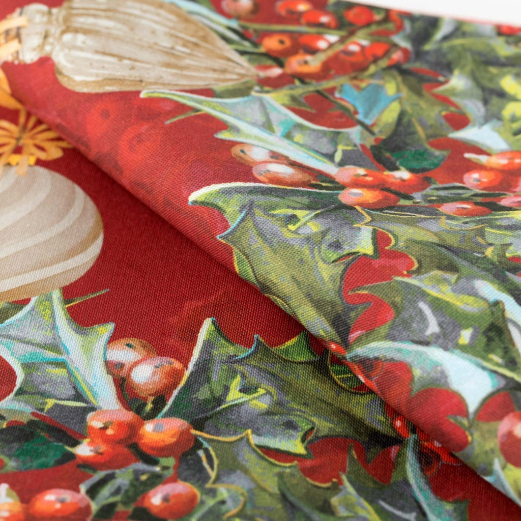Tovaglia rettangolare flake rossa natalizia 360cm | Rohome | Rohome