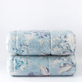 Trapunta matrimoniale Perla in velluto azzurro | Rohome | Rohome