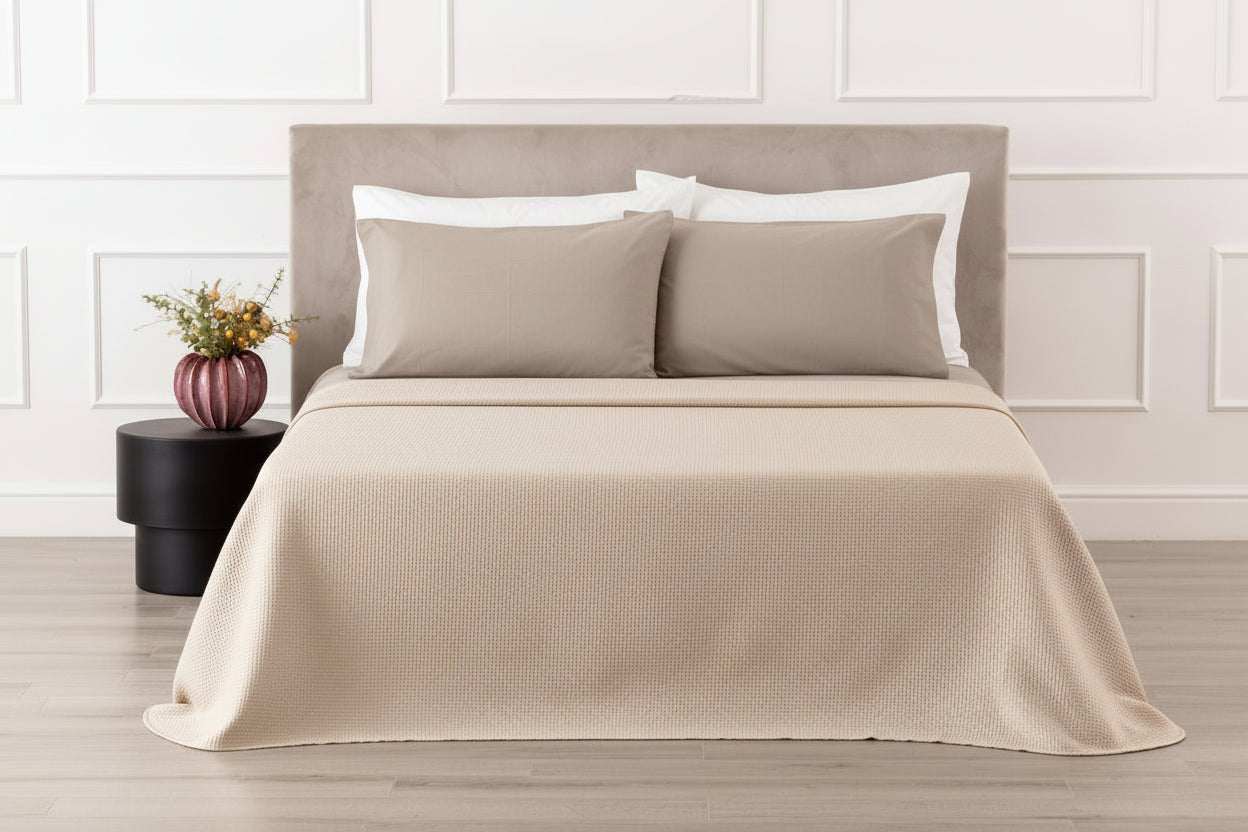 Trapuntino Capri satinato matrimoniale champagne | Rohome | Rohome