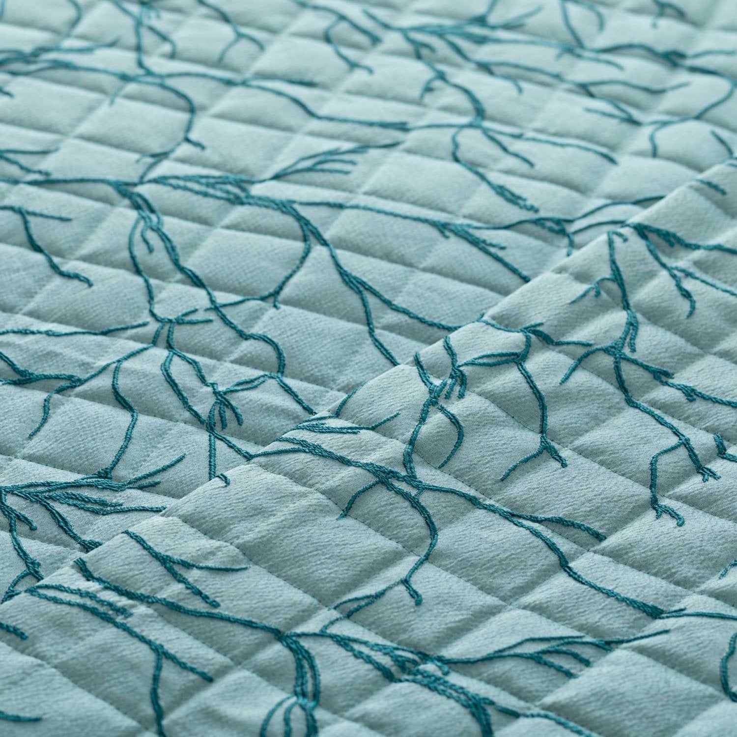 Trapuntino Coralline Jacquard matrimoniale turchese | Rohome | Rohome
