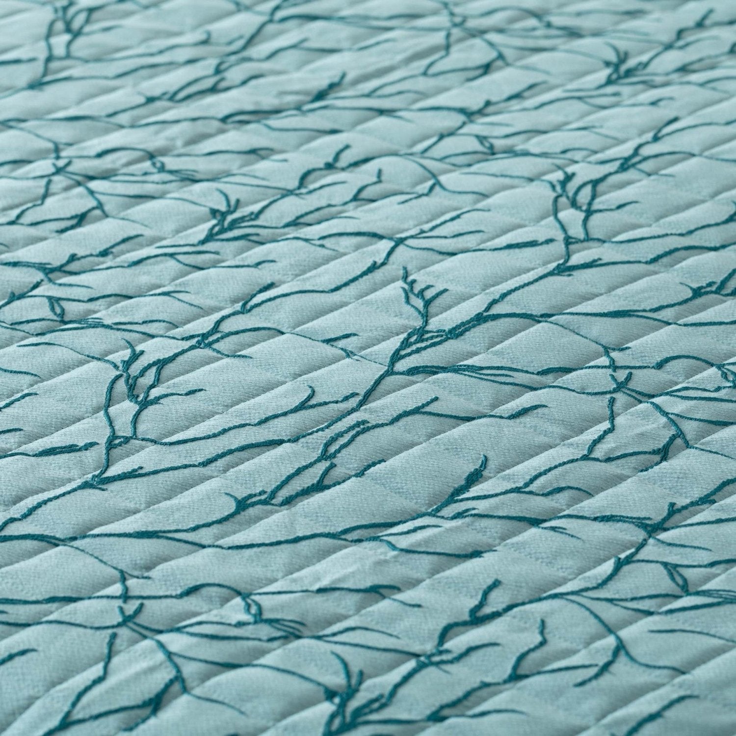 Trapuntino Coralline Jacquard matrimoniale turchese | Rohome | Rohome