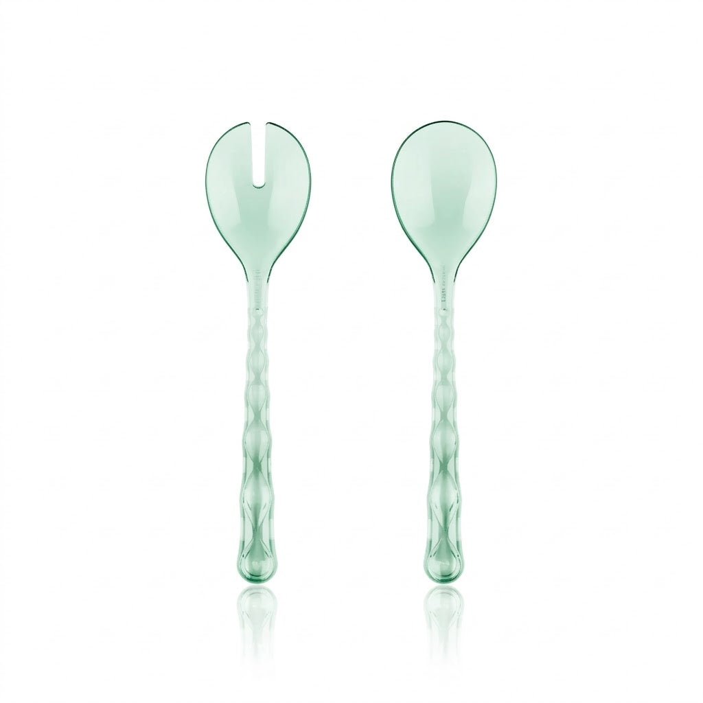 Guzzini - Posate per insalata Vanity verde trasparente | Rohome
