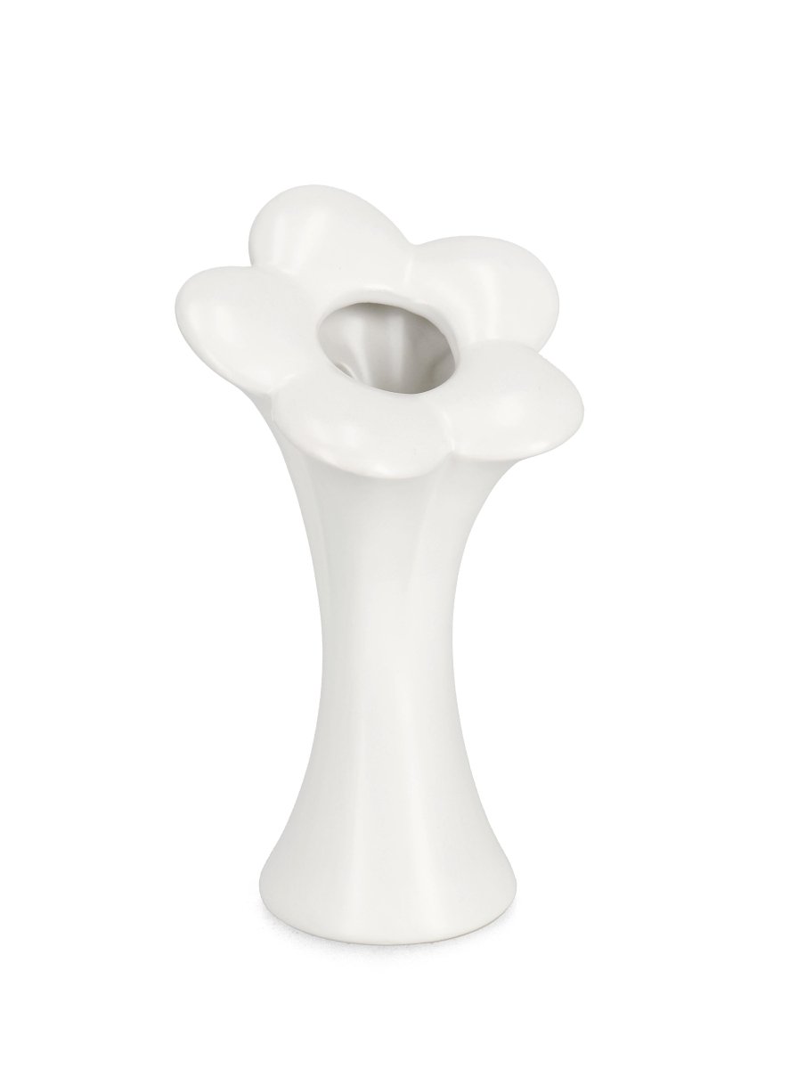 Vaso Bizzotto mono fiore in gres bianco | Rohome - Rohome