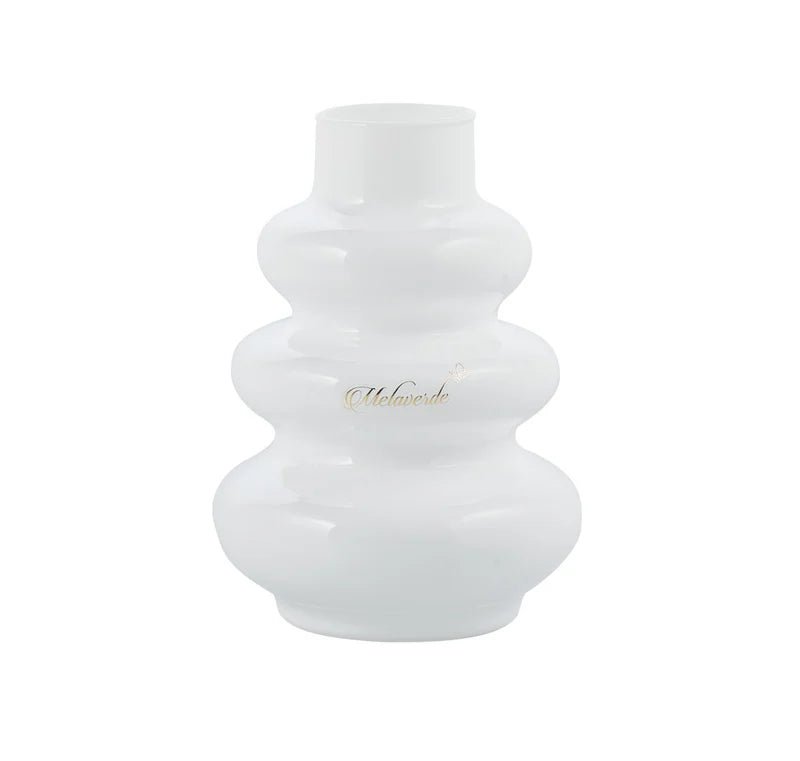 Vaso ginevra in vetro h.17cm bianco | Rohome | Rohome