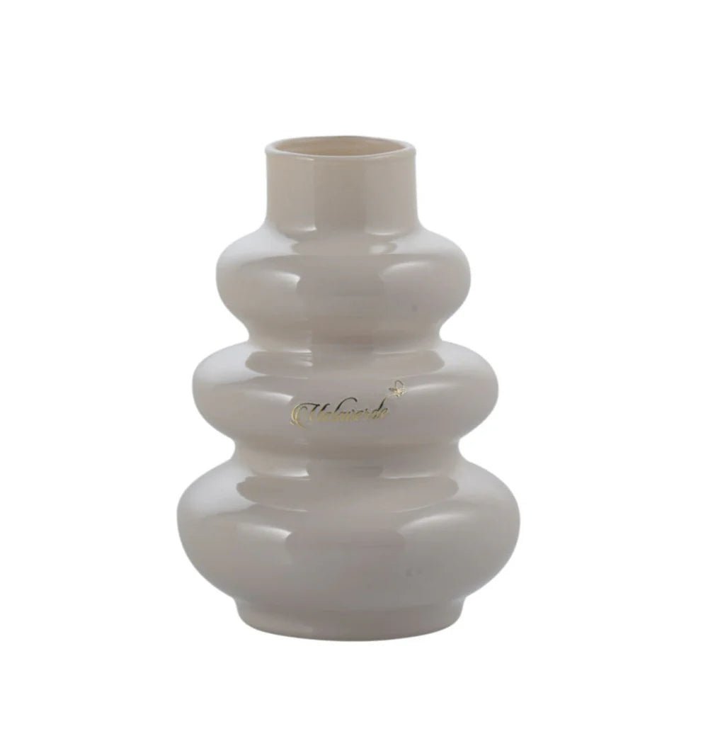 Vaso ginevra in vetro h.17cm tortora | Rohome | Rohome