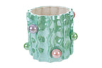 Vaso in ceramica con perle h16 | rohome | Rohome