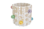 Vaso in ceramica con perle h16 | rohome | Rohome
