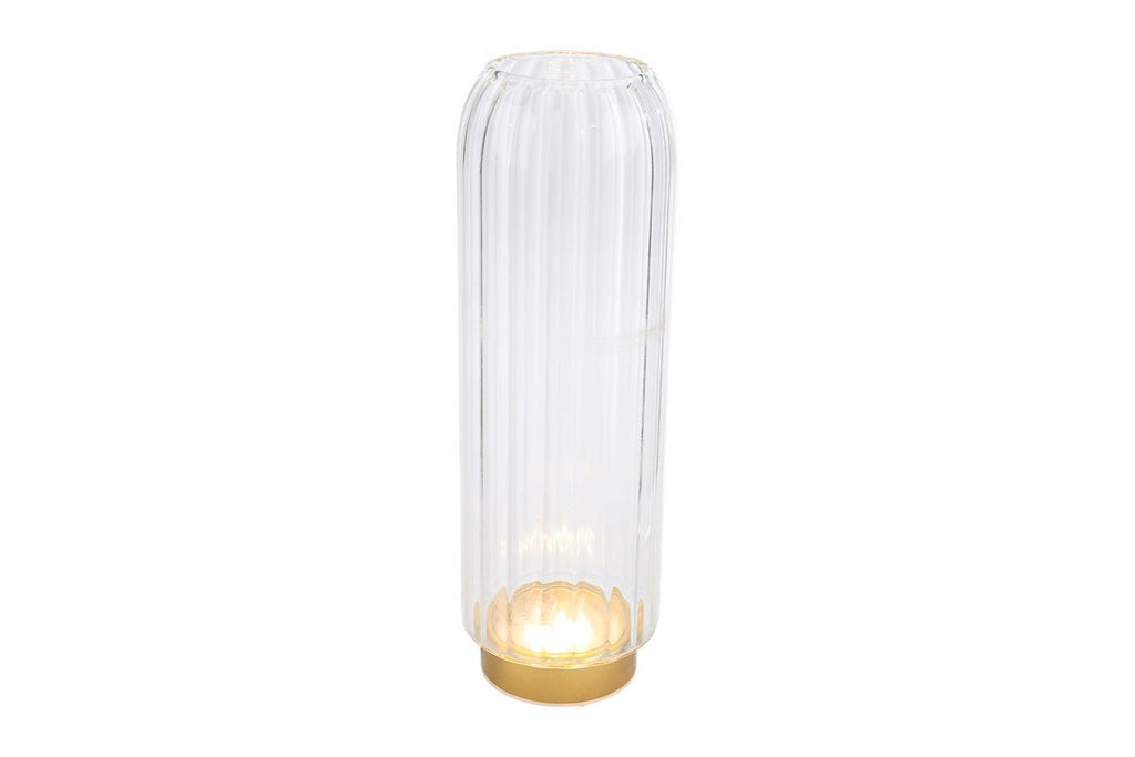 Vaso Lampada da tavolo led in vetro trasparente h.27.5cm | Rohome | Rohome